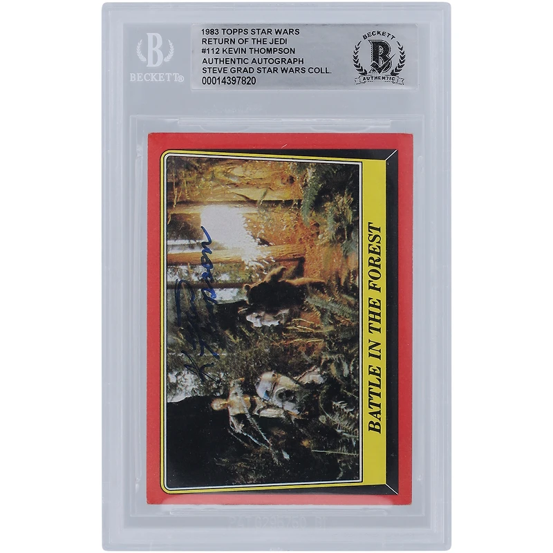 Kevin Thompson Star Wars Autographed 1983 Topps Return of the Jedi #112 BGS Authenticated Card