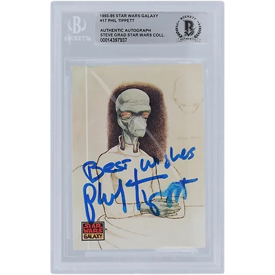 Phil Tippett Star Wars Autographed 1993-95 Topps Star Wars Galaxy #17 BGS Authenticated Authentic Card with "Best Wishes" Inscription