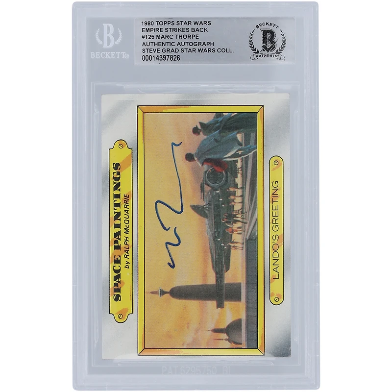 Marc Thorpe Star Wars Autographed 1980 Topps The Empire Strikes Back #125 BGS Authenticated Card