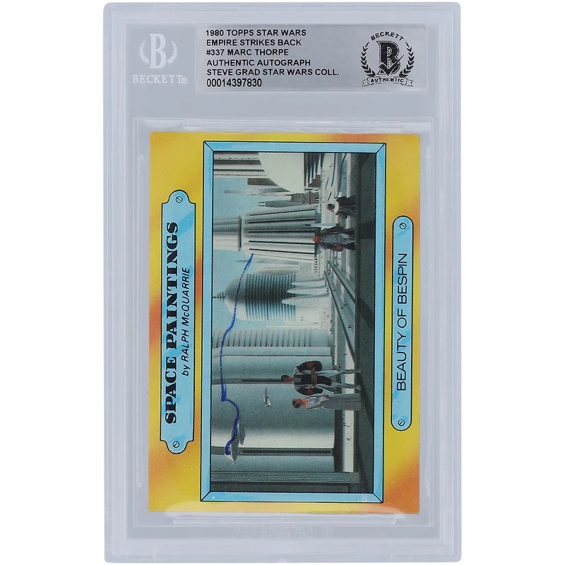 Marc Thorpe Star Wars Autographed 1980 Topps The Empire Strikes Back #337 BGS Authenticated Card