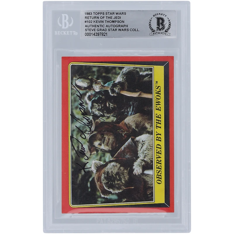Kevin Thompson Star Wars Autographed 1983 Topps Return of the Jedi #102 BGS Authenticated Card