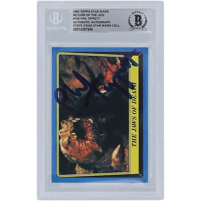 Phil Tippett Star Wars Autographed 1983 Topps Return of the Jedi #156 BGS Authenticated Authentic Card