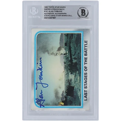 Alan Tomkins Star Wars Autographed 1980 Topps The Empire Strikes Back #161 BGS Authenticated Authentic Card