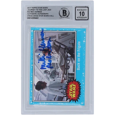 Miki Herman Star Wars Autographed 2017 Topps Journey To The Last Jedi #32 BGS Authenticated 10 Card with "Production" Inscription