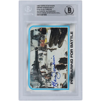 Alan Tomkins Star Wars Autographed 1980 Topps The Empire Strikes Back #144 BGS Authenticated Authentic Card