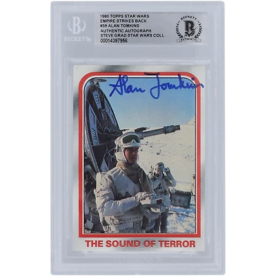 Alan Tomkins Star Wars Autographed 1980 Topps The Empire Strikes Back #39 BGS Authenticated Authentic Card