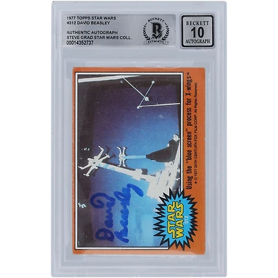 David Beasley Star Wars Autographed 1977 Topps Star Wars #312 BGS Authenticated 10 Card