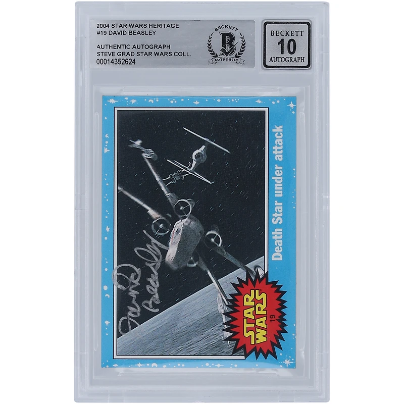 David Beasley Star Wars Autographed 2004 Topps Heritage #19 BGS Authenticated 10 Card