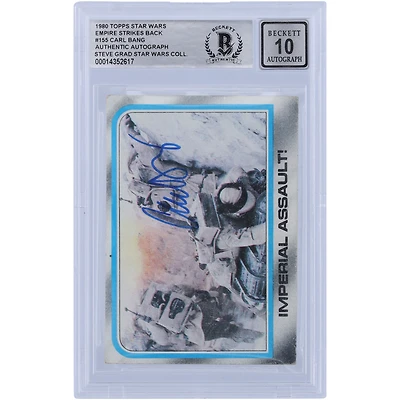 Carl Bang Star Wars Autographed 1980 Topps The Empire Strikes Back #155 BGS Authenticated 10 Card