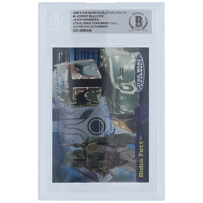 Jeremy Bulloch and Jason Wingreen Star Wars Autographed 2006 Topps Star Wars Evolution Update #8 BGS Authenticated Authentic Card with "Boba Fett & Boba's Voice" Inscription