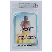 Jeremy Bulloch and Jason Wingreen Star Wars Autographed 1980 Topps The Empire Strikes Back #210 BGS Authenticated Authentic Card with "Boba's Voice" Inscription