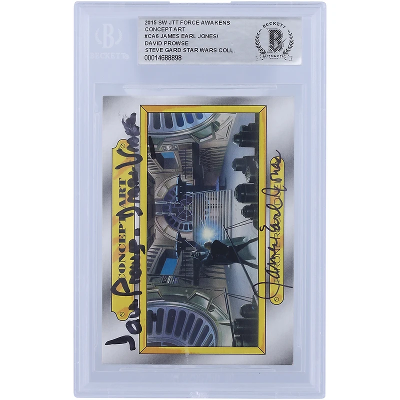 David Prowse and James Earl Jones Star Wars Autographed 2015 Topps The Force Awakens #CA6 BGS Authenticated Authentic Card with "Darth Vader" Inscription