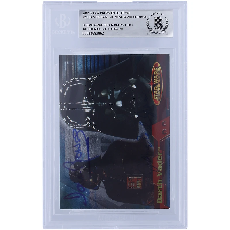 David Prowse and James Earl Jones Star Wars Autographed 2001 Topps Star Wars Evolution #21 BGS Authenticated Authentic Card