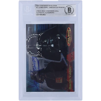 David Prowse and James Earl Jones Star Wars Autographed 2001 Topps Star Wars Evolution #21 BGS Authenticated Authentic Card