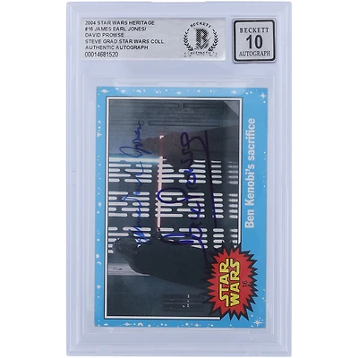David Prowse and James Earl Jones Star Wars Autographed 2004 Topps Heritage #16 BGS Authenticated 10 Auto Grade Card
