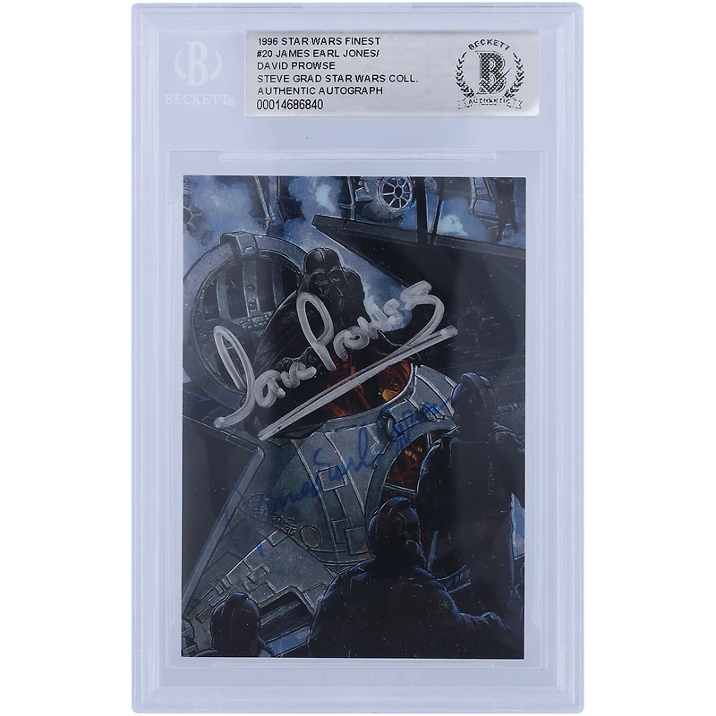 David Prowse and James Earl Jones Star Wars Autographed 1996 Topps Finest #20 BGS Authenticated Authentic Card