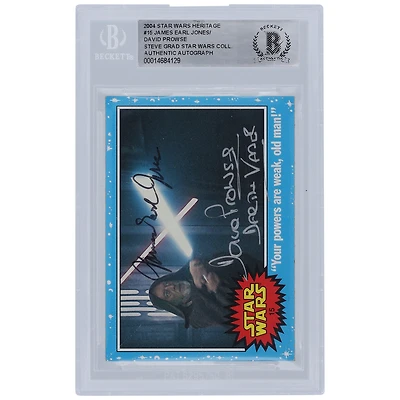 David Prowse and James Earl Jones Star Wars Autographed 2004 Topps Heritage #15 BGS Authenticated Card with "Darth Vader" Inscription