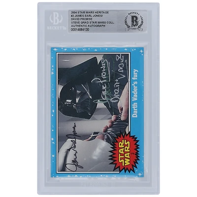 David Prowse and James Earl Jones Star Wars Autographed 2004 Topps Heritage #2 BGS Authenticated Card with "Darth Vader" Inscription