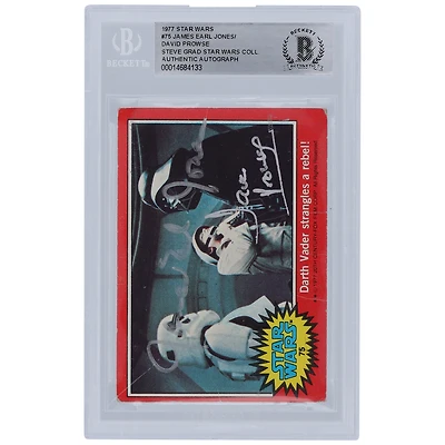 David Prowse and James Earl Jones Star Wars Autographed 1977 Topps Star Wars #75 BGS Authenticated Card