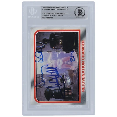 Mark Hamill and Denny Delk Star Wars Autographed 1980 Topps The Empire Strikes Back #27 BGS Authenticated Card