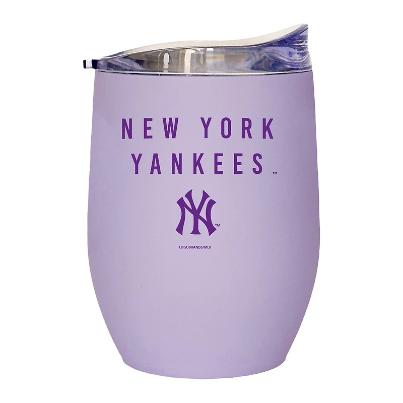 New York Yankees 16oz. Lavender Soft Touch Curved Tumbler