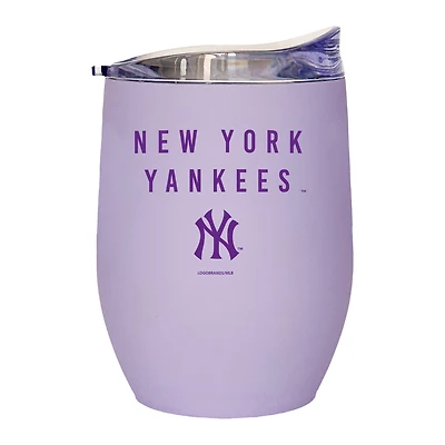 New York Yankees 16oz. Lavender Soft Touch Curved Tumbler