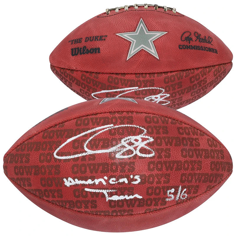 Limited Edition of 6: CeeDee Lamb Dallas Cowboys Autographed Wilson Football with Inscription