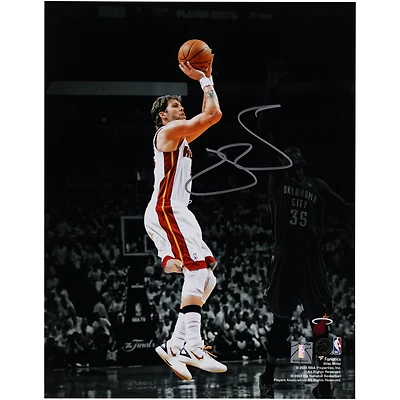 Mike Miller Miami Heat Autographed 11" x 14" 2012 NBA Finals Game 5 Shot Vs. Oklahoma City Thunder Spotlight Photograph