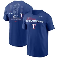 Men's Nike Royal Texas Rangers 2023 World Series Champions Roster T-Shirt