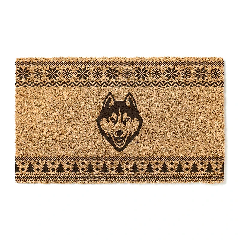 UConn Huskies 18" x 30" Holiday Coir Doormat