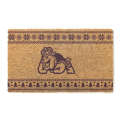 James Madison Dukes 18" x 30" Holiday Coir Doormat