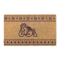 James Madison Dukes 18" x 30" Holiday Coir Doormat