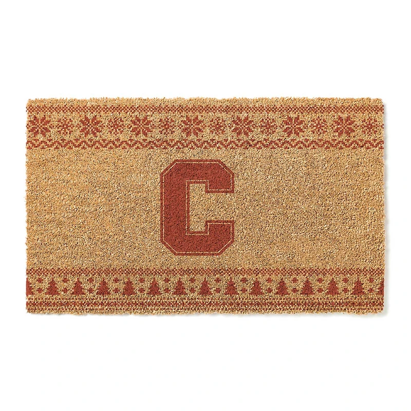 Cornell Big Red 18" x 30" Holiday Coir Doormat