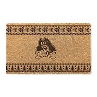 ECU Pirates 18" x 30" Holiday Coir Doormat