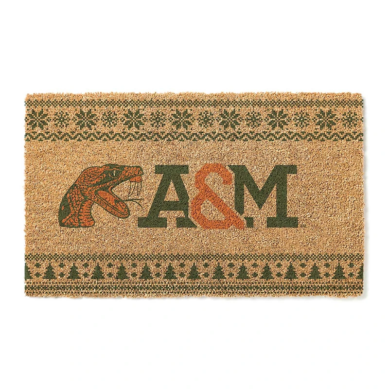 Florida A&M Rattlers 18" x 30" Holiday Coir Doormat