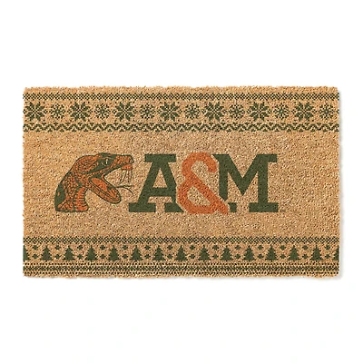 Florida A&M Rattlers 18" x 30" Holiday Coir Doormat