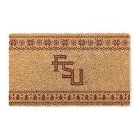 Florida State Seminoles 18" x 30" Holiday Coir Doormat