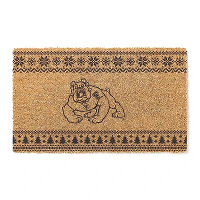Fresno State Bulldogs 18" x 30" Holiday Coir Doormat