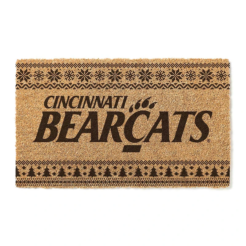 Cincinnati Bearcats 18" x 30" Holiday Coir Doormat