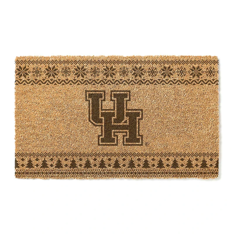 Houston Cougars 18" x 30" Holiday Coir Doormat