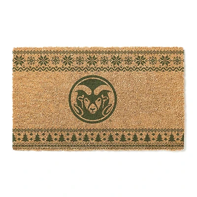 Colorado State Rams 18" x 30" Holiday Coir Doormat