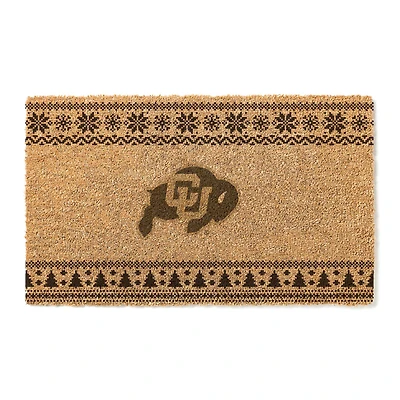 Colorado Buffaloes 18" x 30" Holiday Coir Doormat