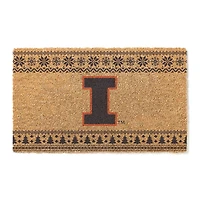 Illinois Fighting Illini 18" x 30" Holiday Coir Doormat