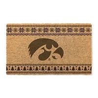 Iowa Hawkeyes 18" x 30" Holiday Coir Doormat