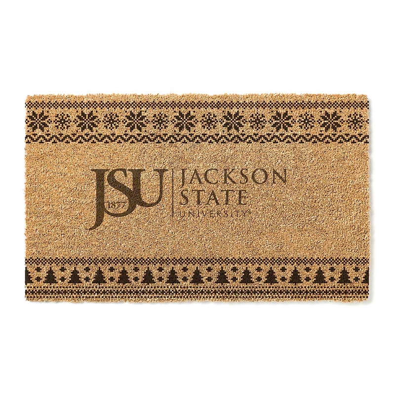 Jackson State Tigers 18" x 30" Holiday Coir Doormat