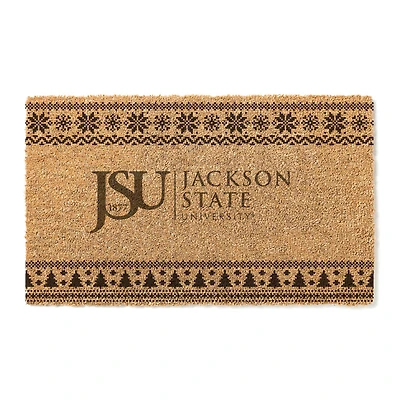 Jackson State Tigers 18" x 30" Holiday Coir Doormat