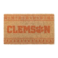 Clemson Tigers 18" x 30" Holiday Coir Doormat