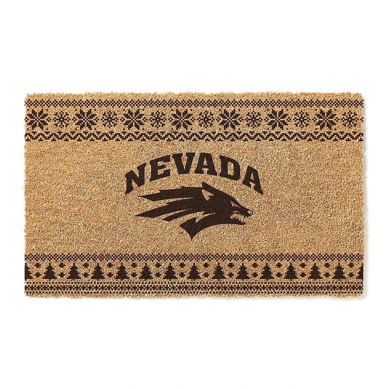 Nevada Wolf Pack 18" x 30" Holiday Coir Doormat