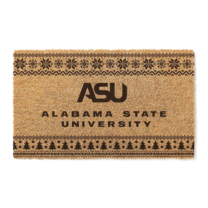 Alabama State Hornets 18" x 30" Holiday Coir Doormat
