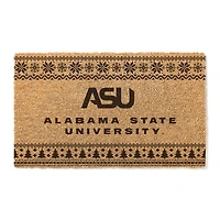 Alabama State Hornets 18" x 30" Holiday Coir Doormat